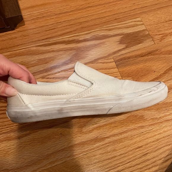 White Slip-On Vans - Picture 2 of 4